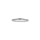 De estilo clásico la pulsera Dame o Riviere de plata de 1ª ley de 925 milésimas esta acabada en rodio para darle un brillo extra con una medida estándar de 17 cm circonitas blancas en talla redonda, es un perfecto fondo de armario.